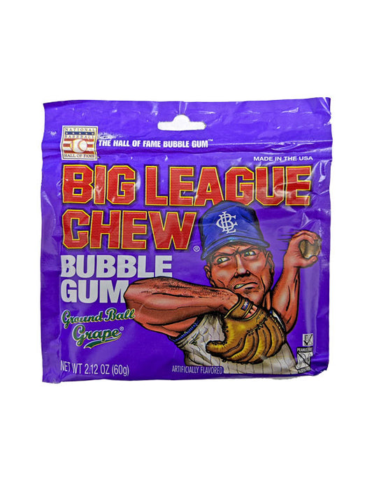 Big League Chew Ground Ball Grape Gum 2.12oz Pack or 12 Count Box