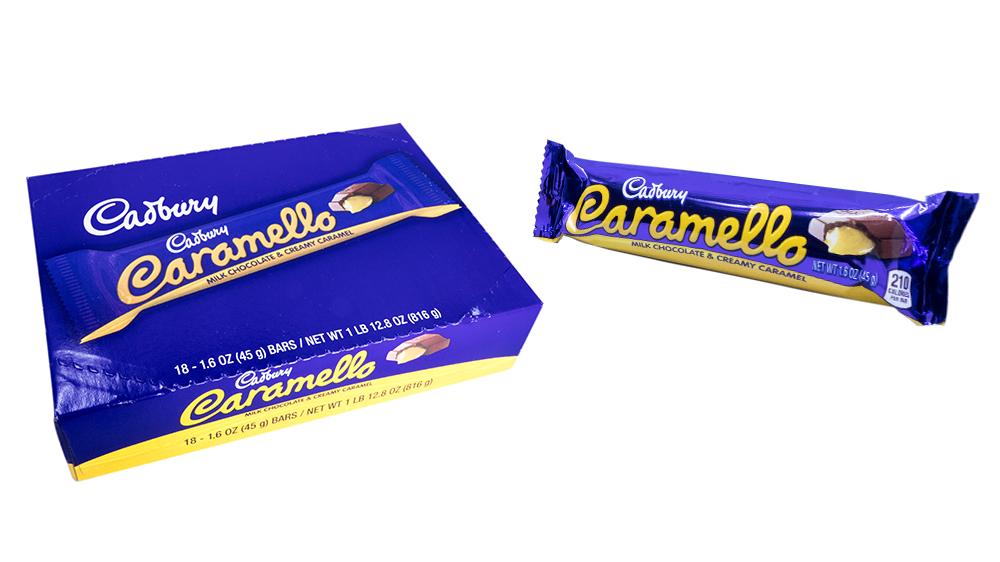 Cadbury Caramello 1.6oz Bar or 18 Count Box
