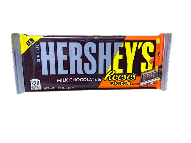 Hershey's and Reese's Milk Chocolate with Pieces Single Bar
