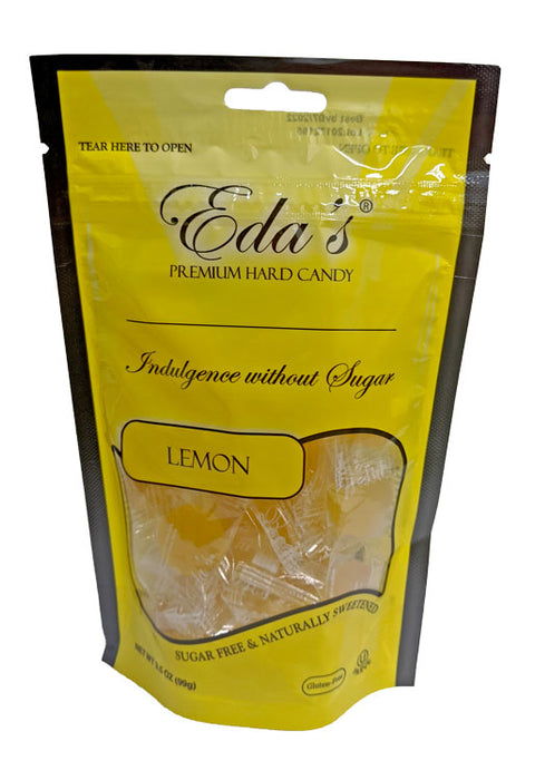 Eda's Sugar Free Hard Candy Lemon 3.5oz or 12 Count Box