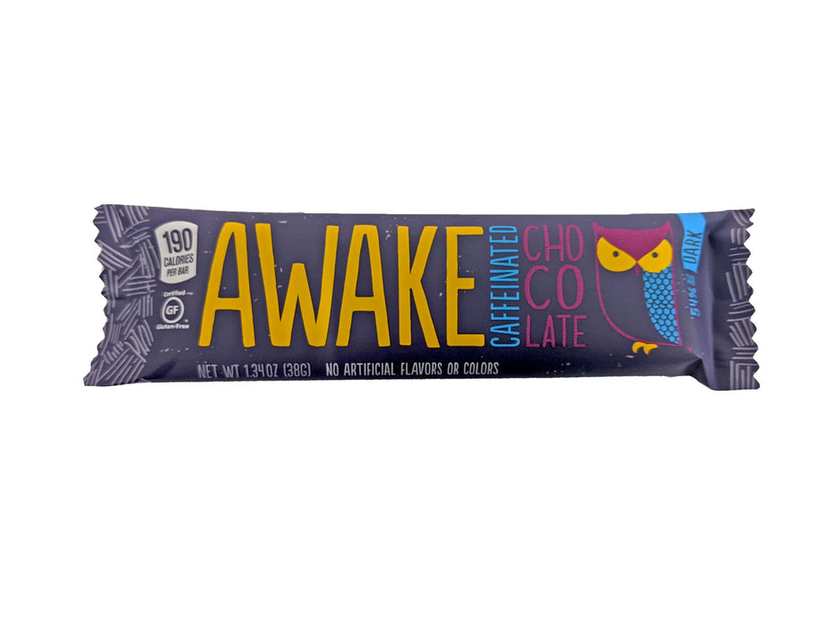Awake caffeinated dark chocolate bar