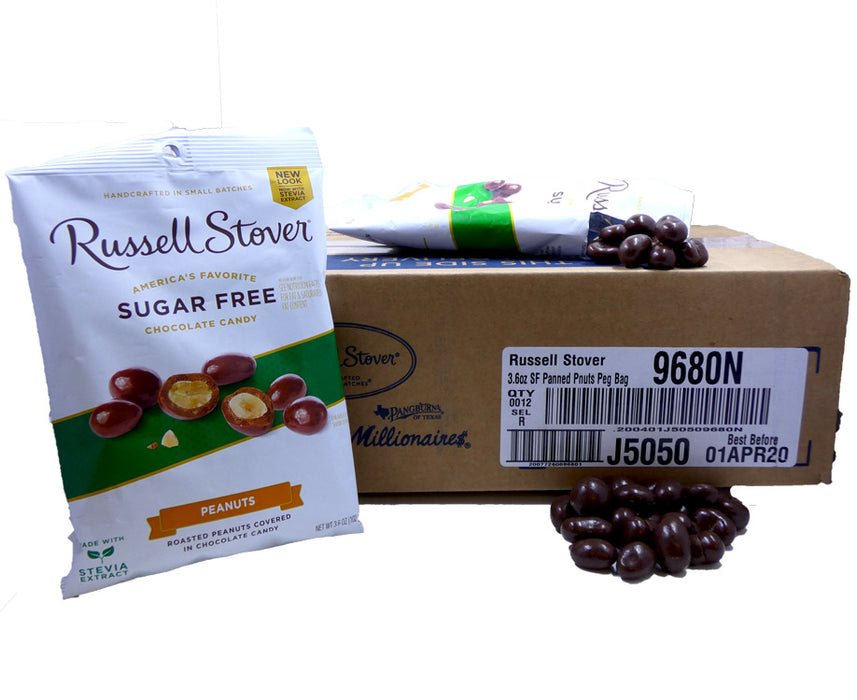 DISCONTINUED ITEM - Russell Stover Sugar Free Panned Peanuts 3.6 oz Bag or 12 Count Box
