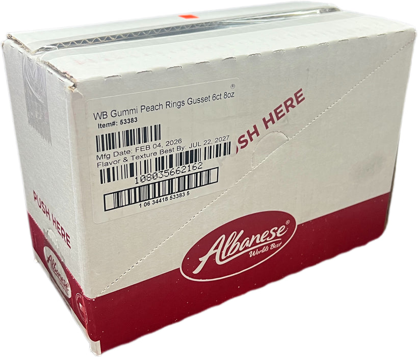 Albanese Gummi 8oz Bag Peach Rings