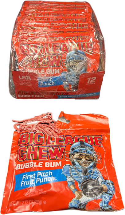 Big League Chew 2.12oz Pouch First Pitch Fruit Punch