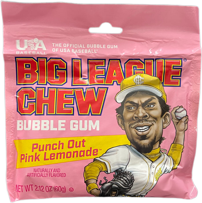 Big League Chew 2.12oz Pouch Punch Out Pink Lemonade