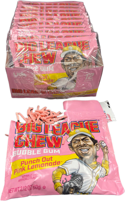 Big League Chew 2.12oz Pouch Punch Out Pink Lemonade