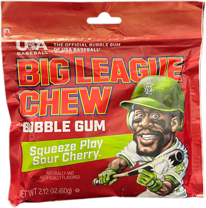 Big League Chew 2.12oz Pouch Squeeze Play Sour Cherry