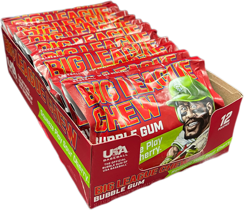 Big League Chew 2.12oz Pouch Squeeze Play Sour Cherry