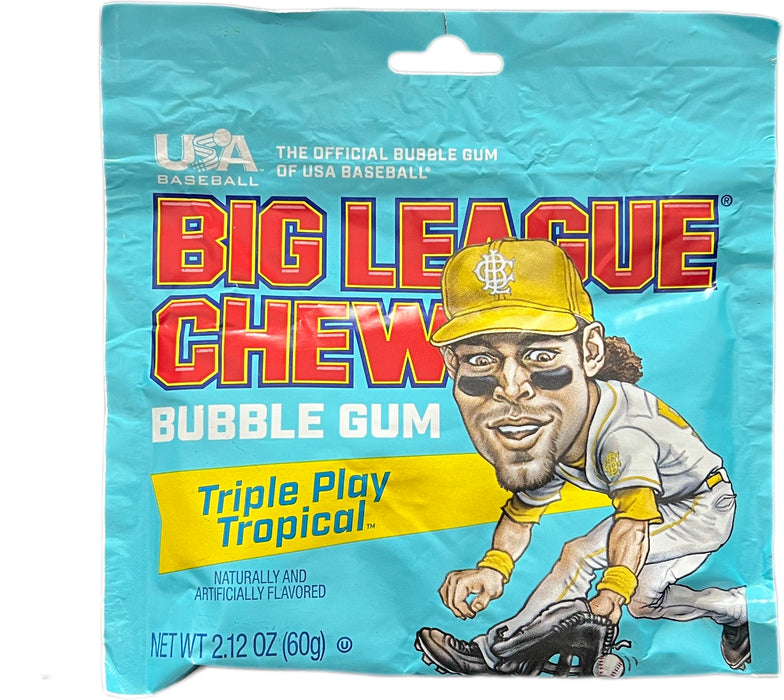 Big League Chew 2.12oz Pouch Triple Play Tropical