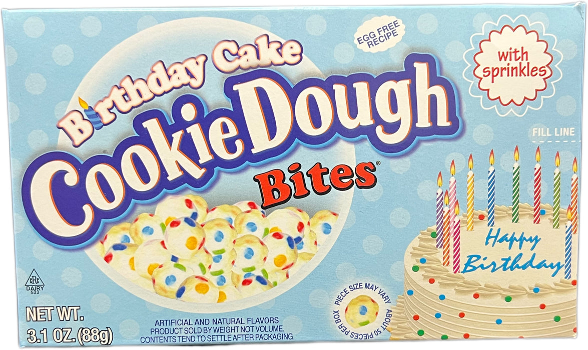 Cookie Dough Bites 3.1oz Birthday Cake Theater Box