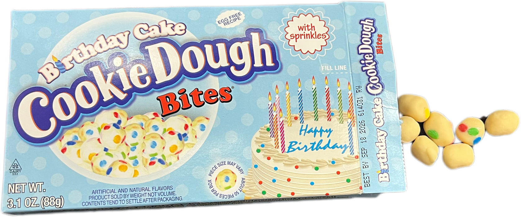 Cookie Dough Bites 3.1oz Birthday Cake Theater Box