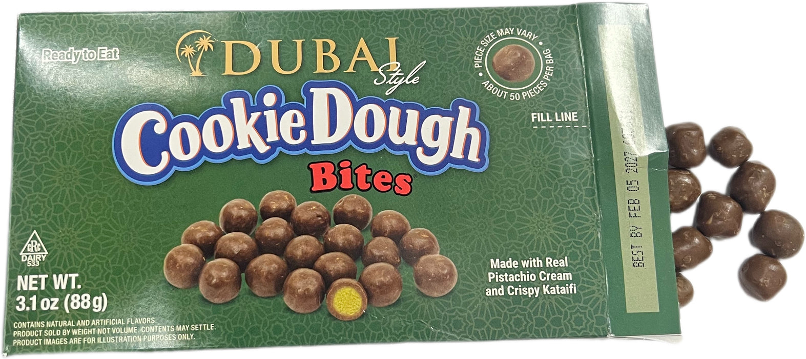 Cookie Dough Bites 3.1oz Dubai Style Theater Box