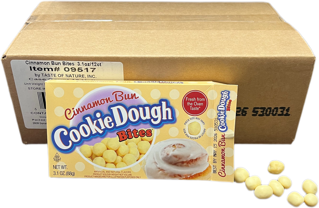 Cookie Dough Bites 3.1oz Cinnamon Bun Theater Box