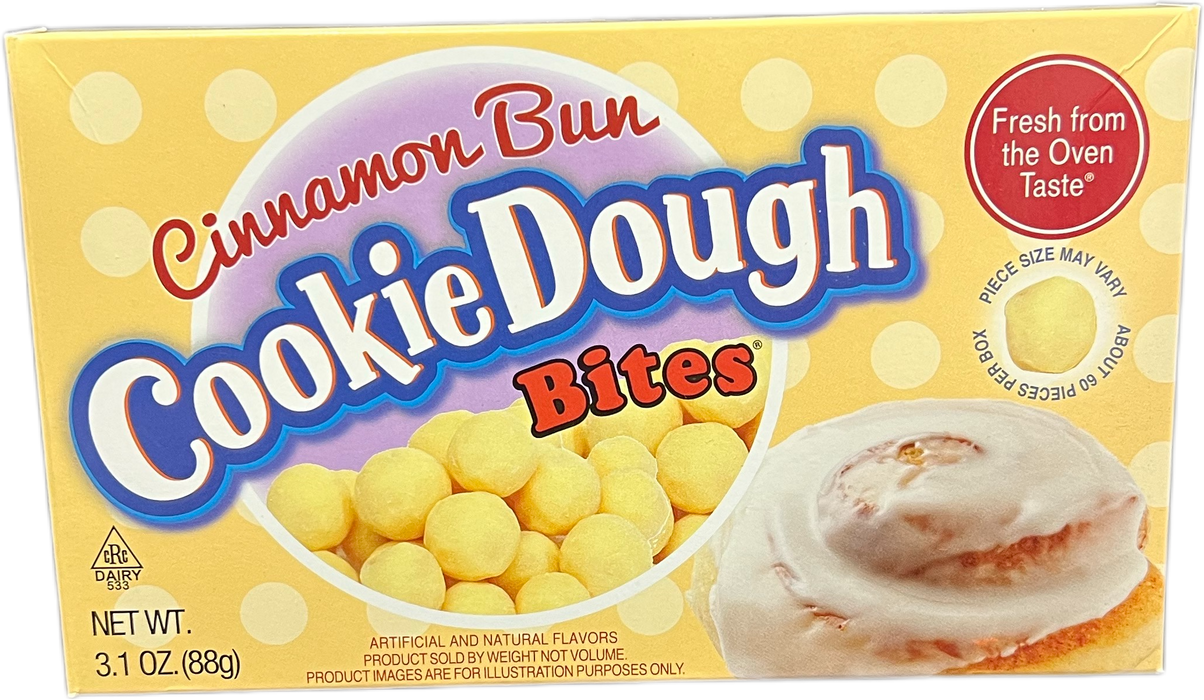 Cookie Dough Bites 3.1oz Cinnamon Bun Theater Box