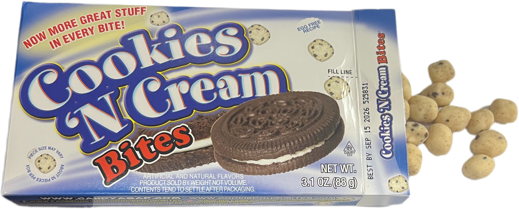 Cookie Dough Bites 3.1oz Cookies 'n Cream Theater Box