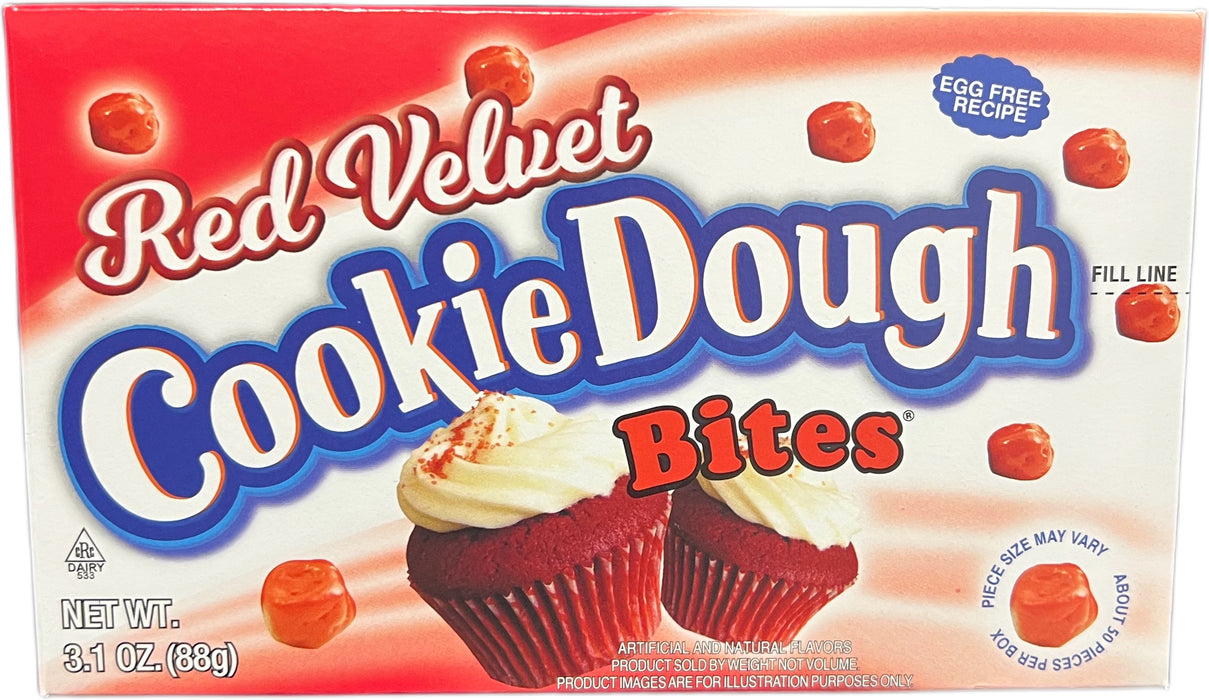 Cookie Dough Bites 3.1oz Red Velvet Theater Box