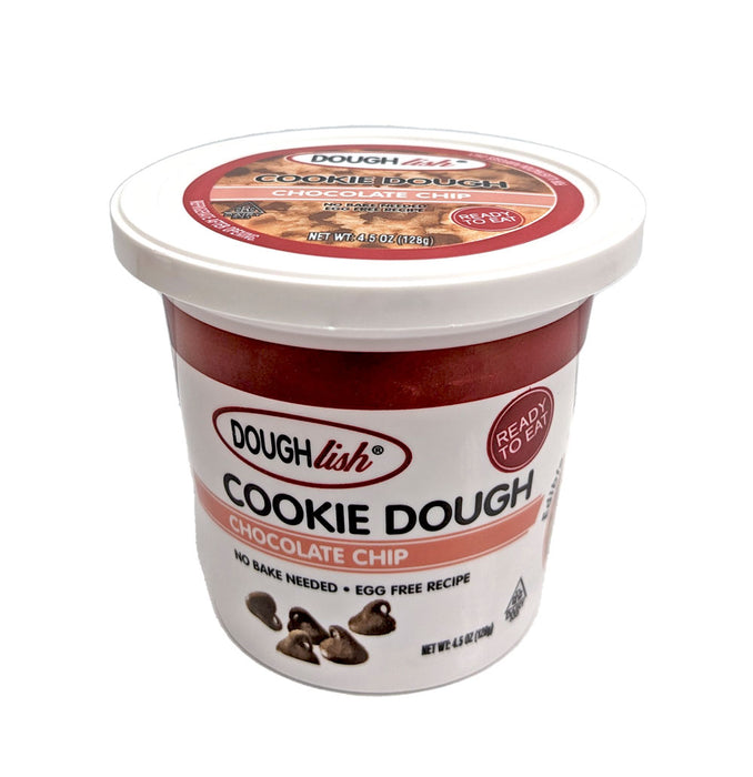 Doughlish Edible Cookie Dough 4.5oz Jar Chocolate Chip (Spoon Included)