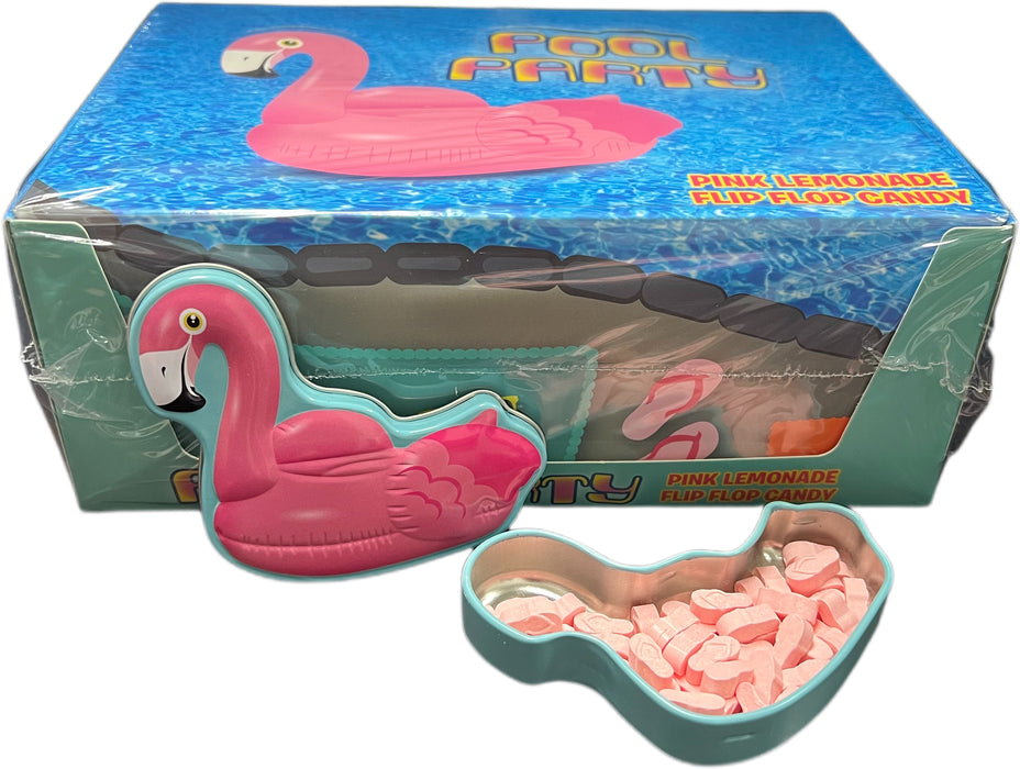Flamingo Pool Party Candy Tin 0.6oz