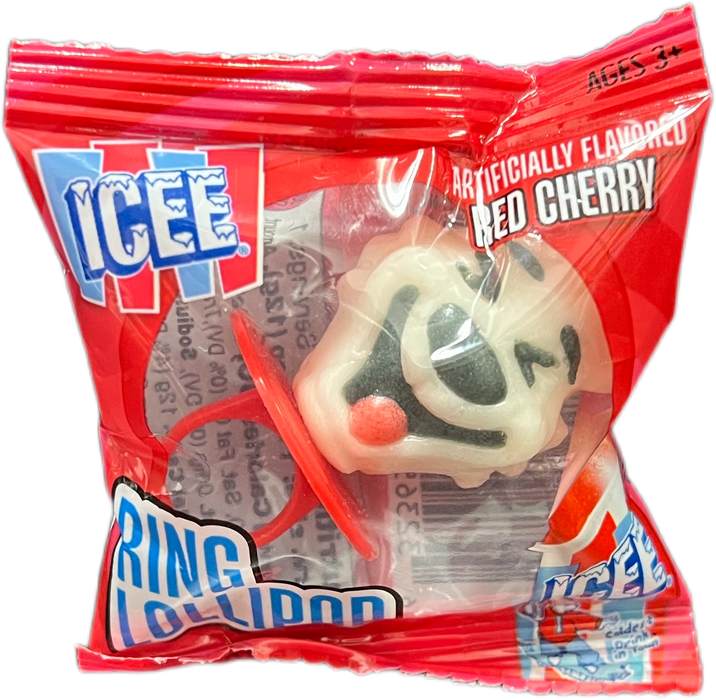 Icee .42oz Bear Ring Lollipop Cherry or Blue Raspberry