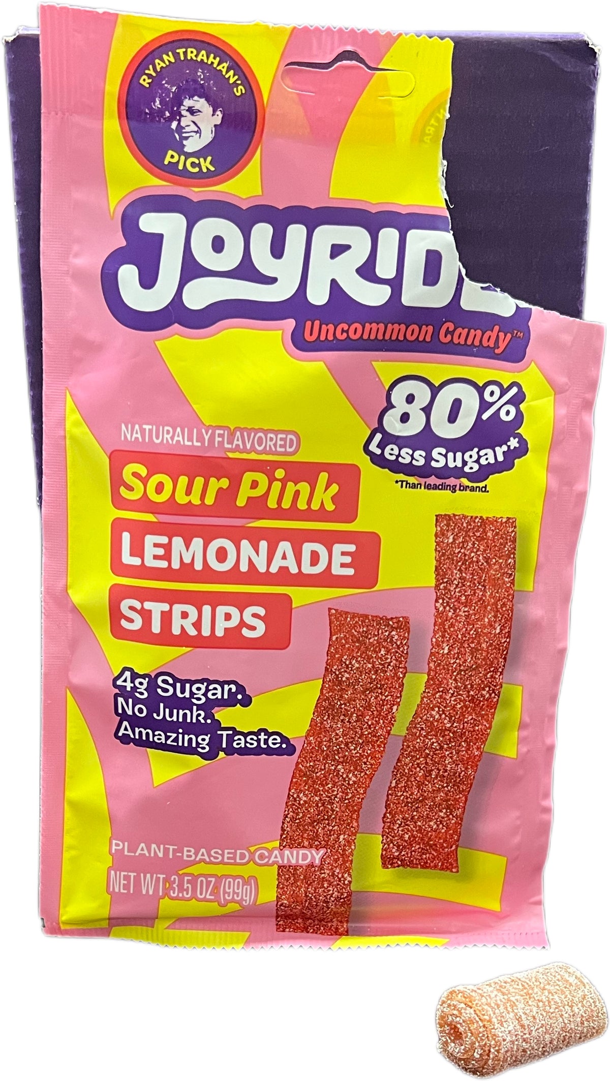Joyride 3.5oz Bag Sour Pink Lemonade Strips — b.a. Sweetie Candy Store