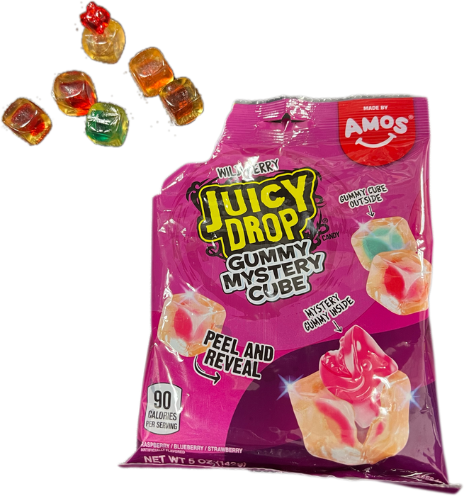 Juicy Drop Gummy Mystery Cube 5oz Bag Wild Berry