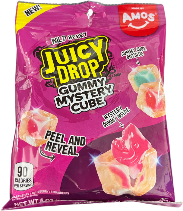 Juicy Drop Gummy Mystery Cube 5oz Bag Wild Berry