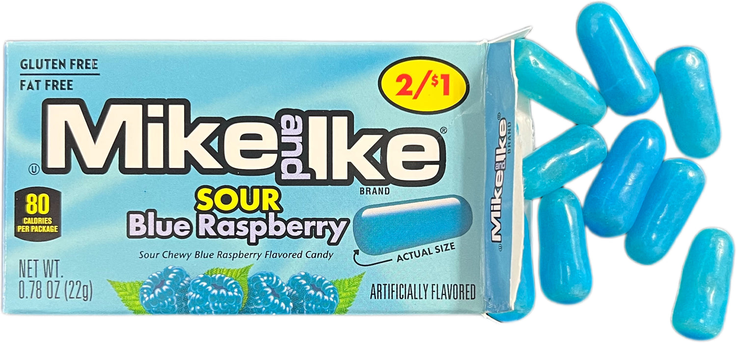 Mike And Ike .78oz Box Sour Blue Raspberry