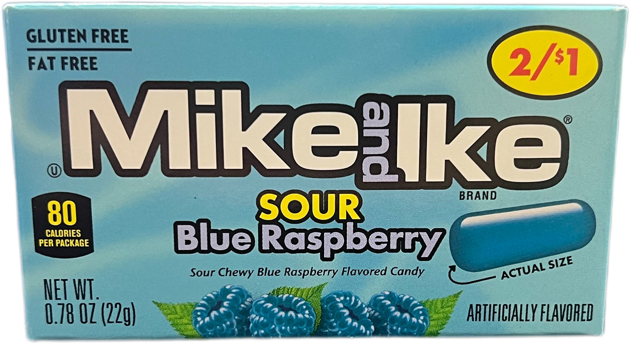 Mike And Ike .78oz Box Sour Blue Raspberry