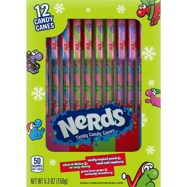 Candy Cane Nerds 12ct Candy Canes 5.3oz Pack
