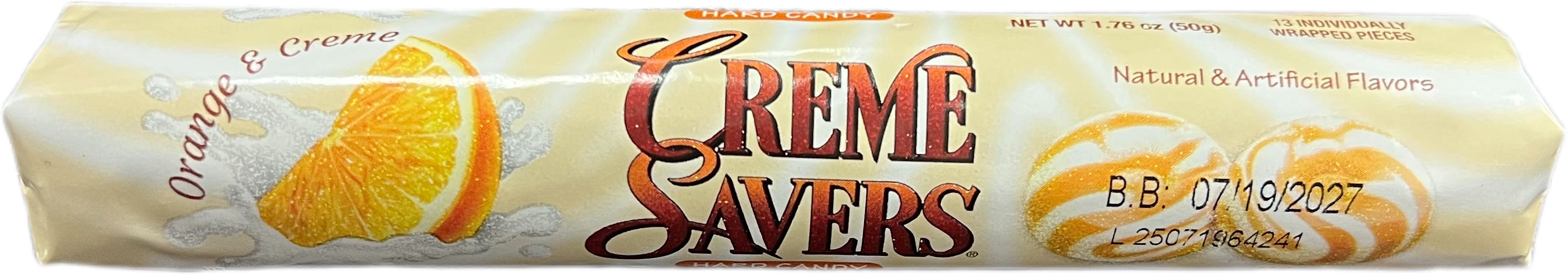 Creme Savers Orange and Creme 13ct Roll