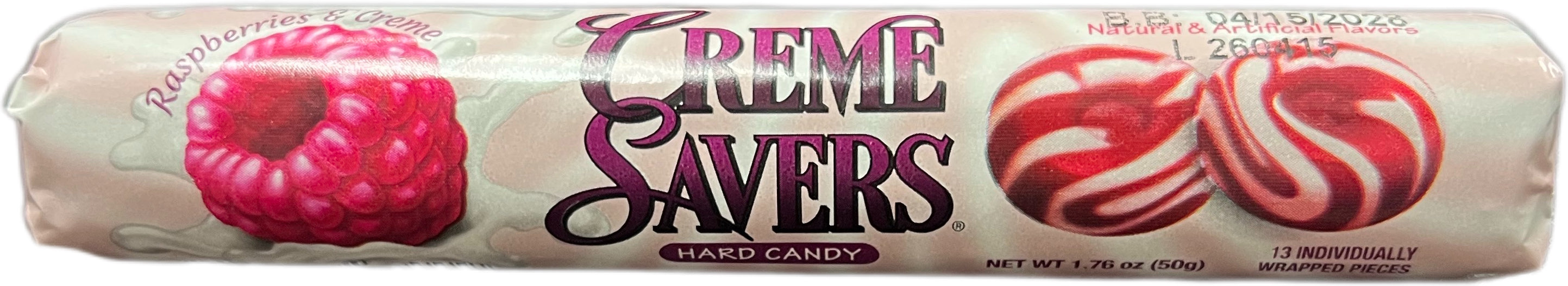 Creme Savers Raspberries and Creme 13ct Roll