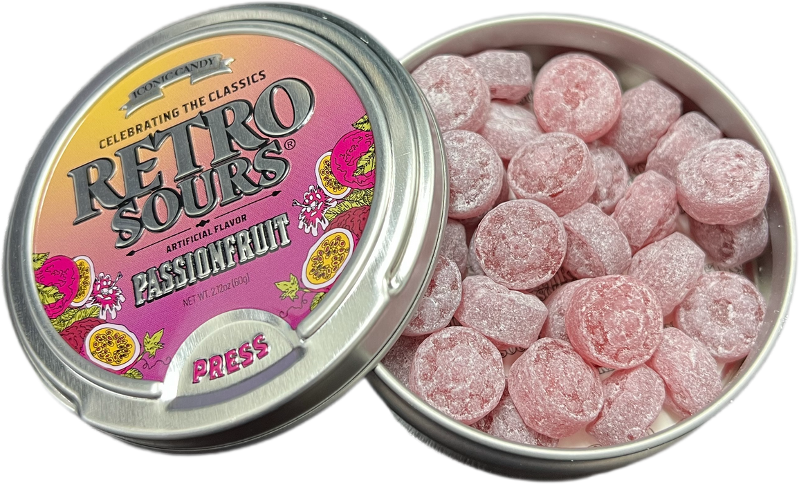 Retro Sours 2.12oz Tin Passion Fruit