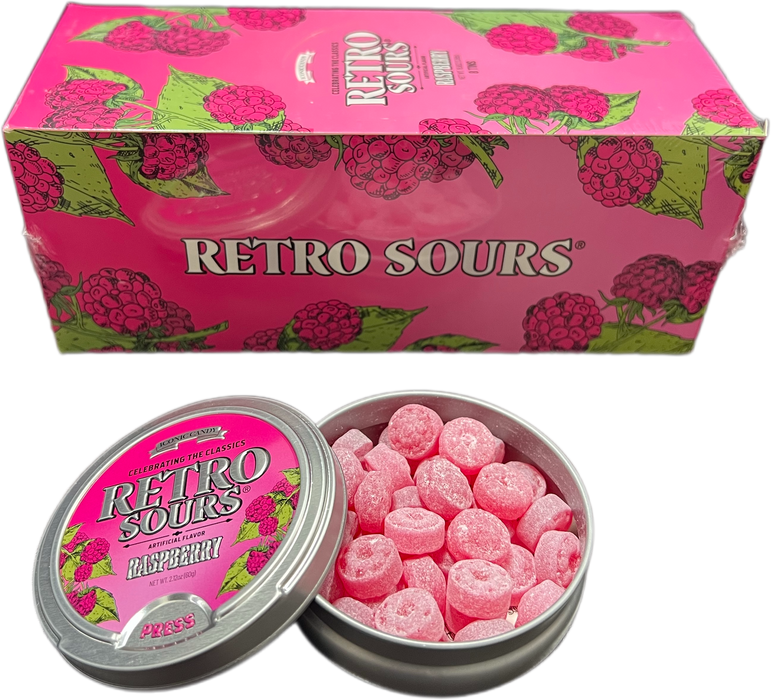 Retro Sours 2.12oz Tin Raspberry
