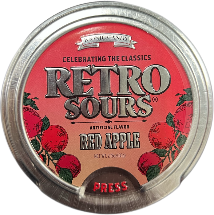 Retro Sours 2.12oz Tin Red Apple