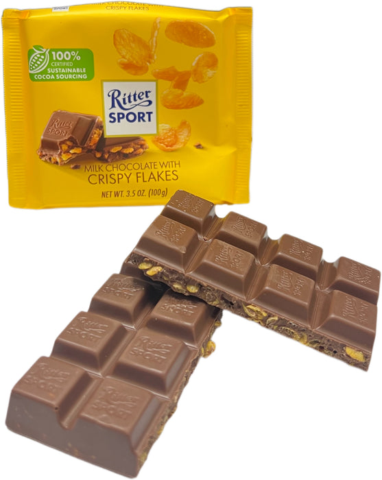 Ritter Sport 3.5oz Bar Milk Chocolate Crispy Flakes