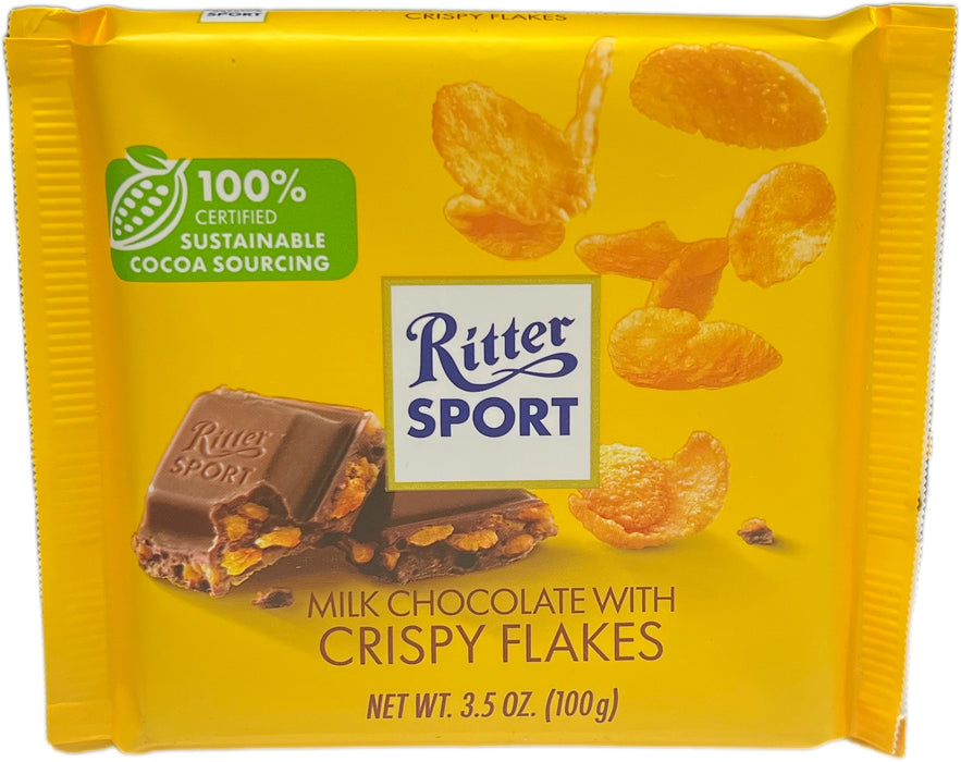 Ritter Sport 3.5oz Bar Milk Chocolate Crispy Flakes