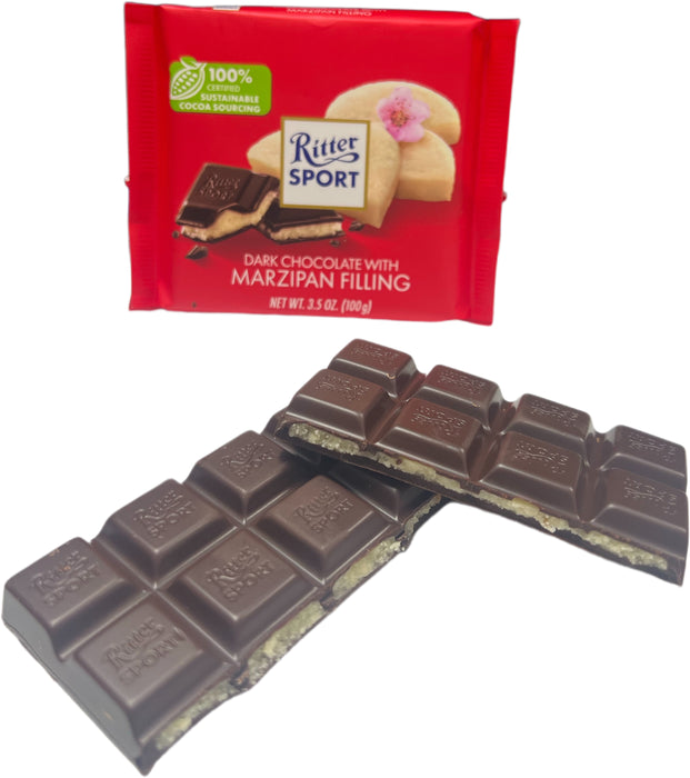 Ritter Sport 3.5oz Bar Dark Chocolate Marzipan