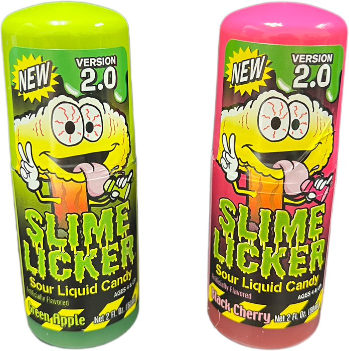Slime Licker 2.0 2oz Bottle Green Apple and Black Cherry