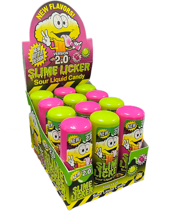 Slime Licker 2.0 2oz Bottle Green Apple and Black Cherry