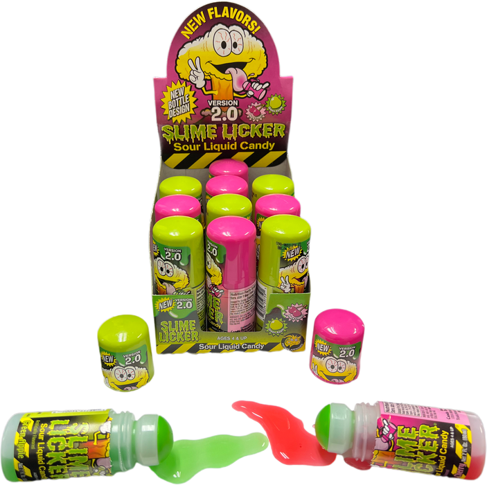 Slime Licker 2.0 2oz Bottle Green Apple and Black Cherry