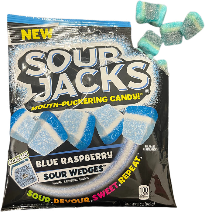 Sour Jacks Wedges Blue Raspberry 5oz Bag