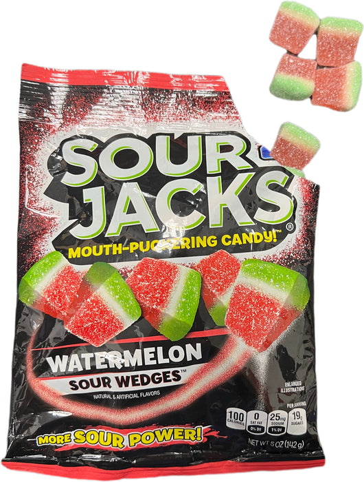 Sour Jacks Wedges Watermelon 5oz Bag