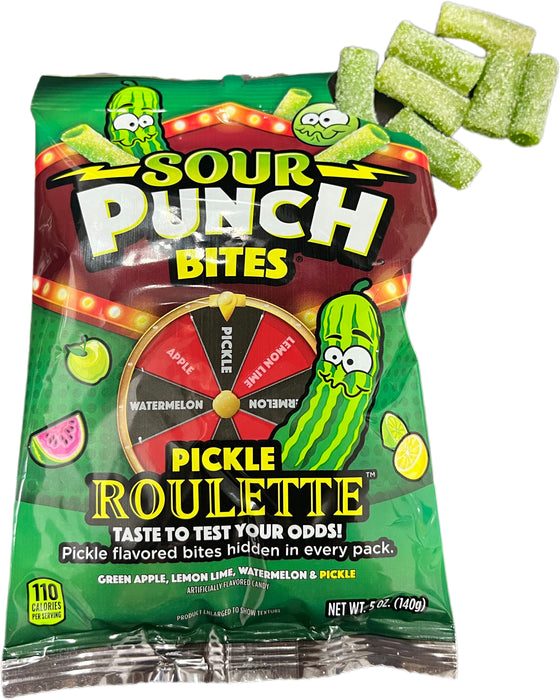 Sour Punch 5oz Bag Bites Pickle Roulette