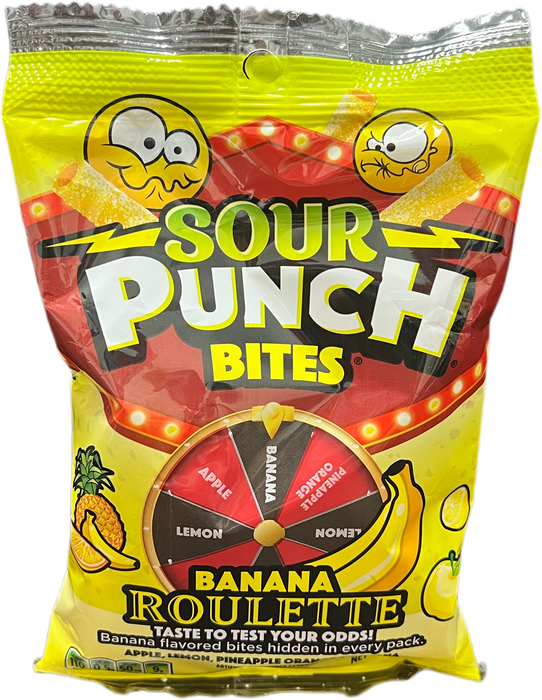 Sour Punch 5oz Bag Bites Banana Roulette