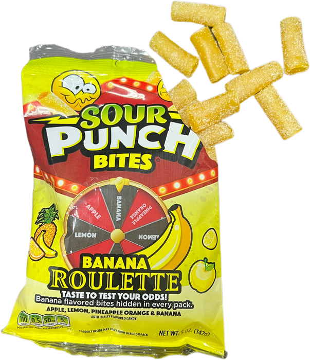 Sour Punch 5oz Bag Bites Banana Roulette
