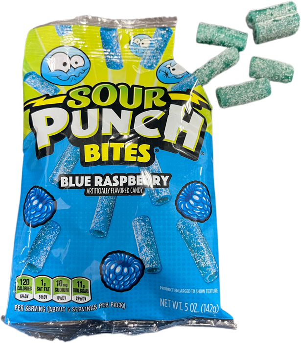 Sour Punch 5oz Bag Bites Blue Raspberry