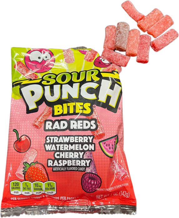 Sour Punch 5oz Bag Bites Rad Reds