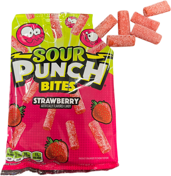 Sour Punch 5oz Bag Bites Strawberry