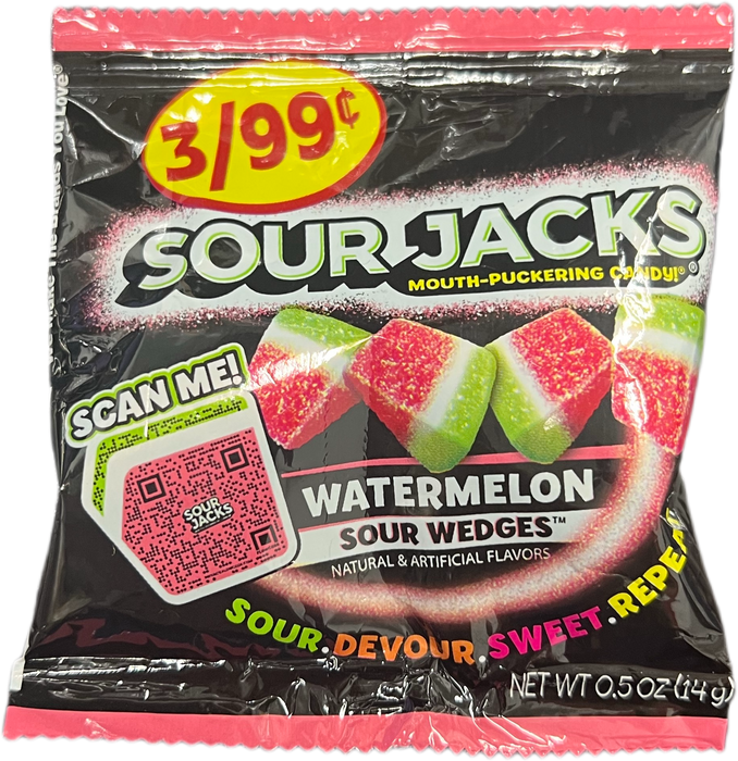 Sour Jacks Wedges Watermelon .5oz Bag