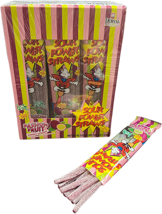 Sour Power Straws Passion Fruit 1.75oz Package
